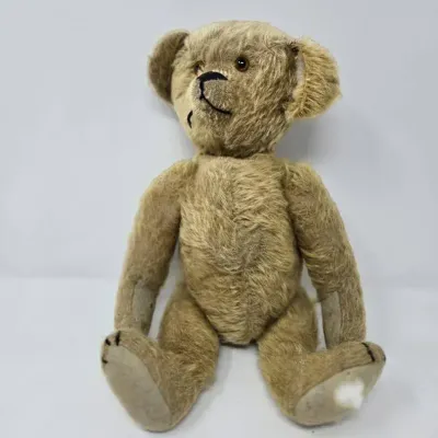Antique Honey Color Mohair Teddy Bear 14"