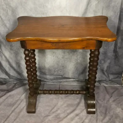 Antique Bobbin Leg Accent Table