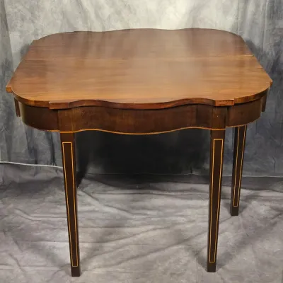 Late 19th Century Mahogany Flip Top Card Table