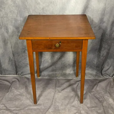 Antique Hepplewhite Style One Drawer Side Table
