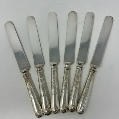 Antique Sterling Silver Knives S. Kirk & Son Old Maryland Pattern 