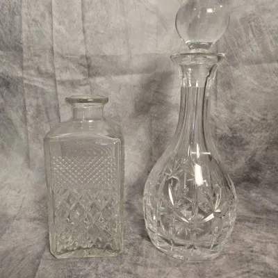 Atlantis Crystal Decanter And Italy Stamped Decanter
