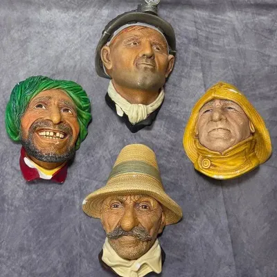 Bosson Set Of 4 - Fisherman, Coal Miner, Middle Eastern, Greek/Turkish