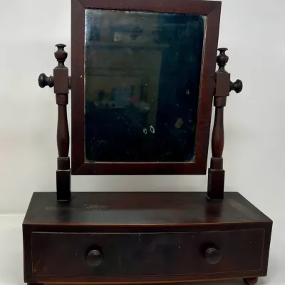 Antique Tabletop Shaving Mirror