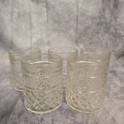 Set Of 5 Vintage Wexford Anchor Hocking Tumblers