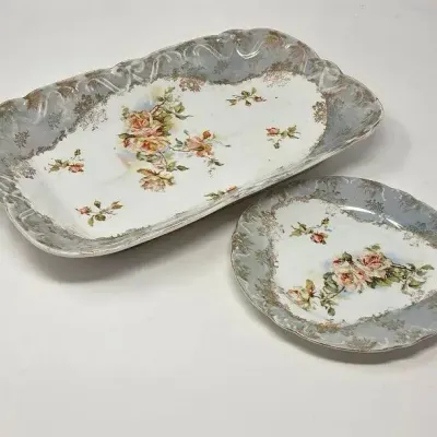 Early 20th Century Retsch & Co Plate And Celery Dish From Bavaria