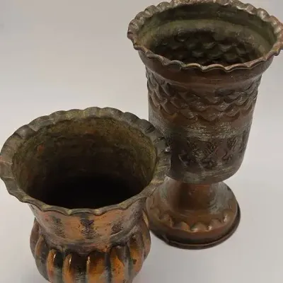 Mid Century Hand Formed Egyptian Copper Vessels From The United Arab Republic Of Egypt