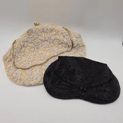 Lot Of 2 Beaded Evening Bags