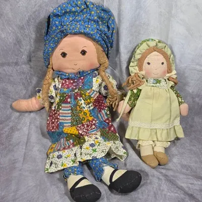 Original Holly Hobbie Rag Doll And Miniature Friend Amy Rag Doll By Knickerbocker (2pc)