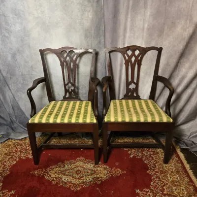 Set of 6 Chippendale Style Mahogany Chairs