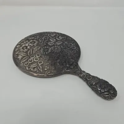 Antique Sterling Silver Hand Mirror By Baltimore Silversmith Jacobi&Jenkins Approx. 423.1g