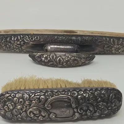 Antique Sterling Silver Baltimore Silversmith Jenkins&Jenkins Clothes/Coat Brushed Approx. 195.3g
