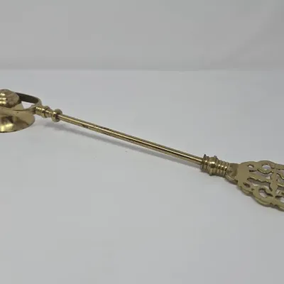 Vintage Brass Candle Snuffer With Pivoting Bell