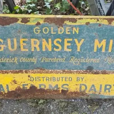 Frederick County Dairy Sign (Metal And Wood)