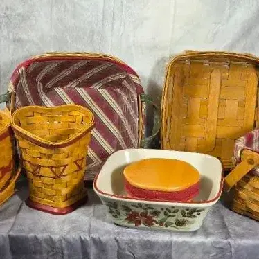 Longaberger Lot #2 (7pc) Reds 