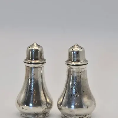 Antique Sterling Silver Jenkins And Jenkins Baltimore Salt And Pepper Shakers Appx. 74.5g