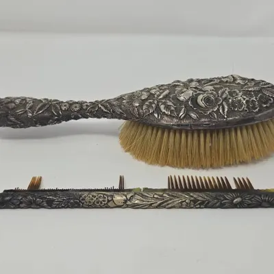 Antique Sterling Silver Brush And Comb Baltimore Silversmith Jacobi&Jenkins Approx. 211 6g