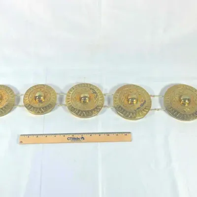 Sale Photo Thumbnail #37: Kulitang Solid Brass Gong Chime Set 42" Long