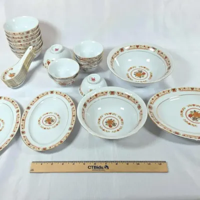 Sale Photo Thumbnail #3:  03 Royal Tatung 'Swiss Flower' Asian Full Service Made in Taiwan