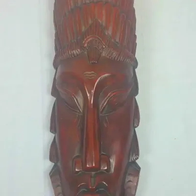 Sale Photo Thumbnail #35: Indonesian Carved Wood Mask 19.5"×6.5 