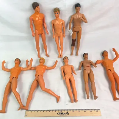 Sale Photo Thumbnail #71: Ken Barbie Dolls Michael Jackson, Jason Priestly Mismatched Body 1968 Parts