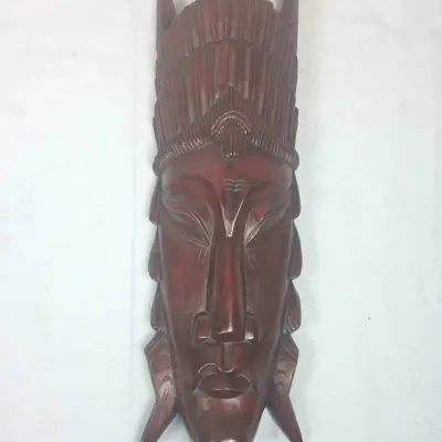 Sale Photo Thumbnail #36: Indonesian Carved Wood Mask 19.5"×6.5 