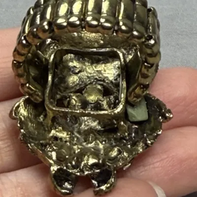 Charming Diamante Owl Stretch Ring by Avalaya, a vintage-inspired cocktail