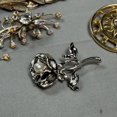 Vintage 5 pieces Brooch Pin Lot