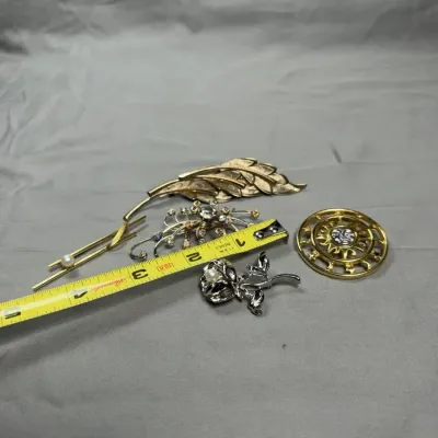 Vintage 5 pieces Brooch Pin Lot