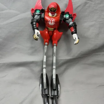 Power Rangers Ninja Storm Red Wind Triple Zord Morphin Action Figure Bandai 2002