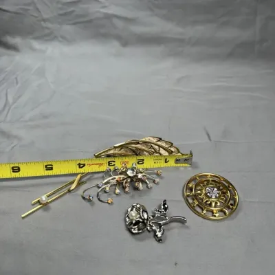 Vintage 5 pieces Brooch Pin Lot