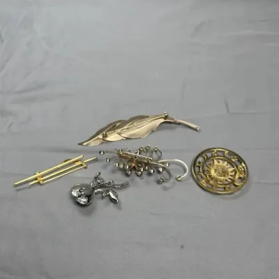 Vintage 5 pieces Brooch Pin Lot
