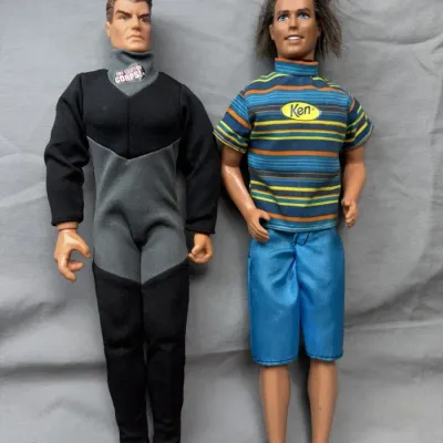 Vintage Ultra Corps Action Figure & Ken Doll Lot