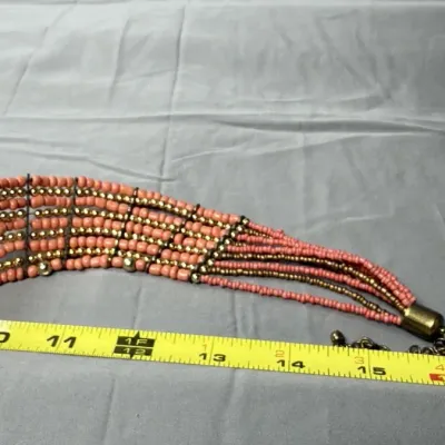 Vintage multi-strand beaded necklace is a bold statement piece