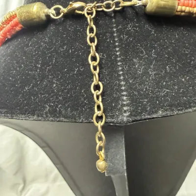 Vintage multi-strand beaded necklace is a bold statement piece