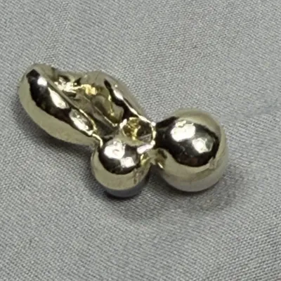 Gold Tone Faux Pearl with Rhinestone Pendant