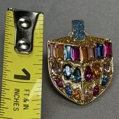 BaubleBar Hanukkah Dreidel holiday stud earrings