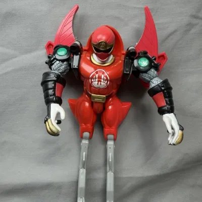 Power Rangers Ninja Storm Red Wind Triple Zord Morphin Action Figure Bandai 2002