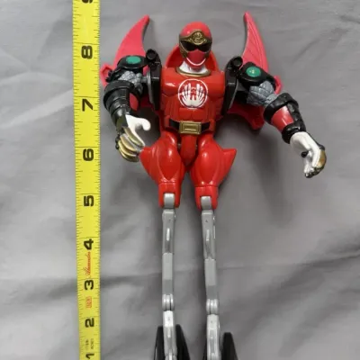 Power Rangers Ninja Storm Red Wind Triple Zord Morphin Action Figure Bandai 2002