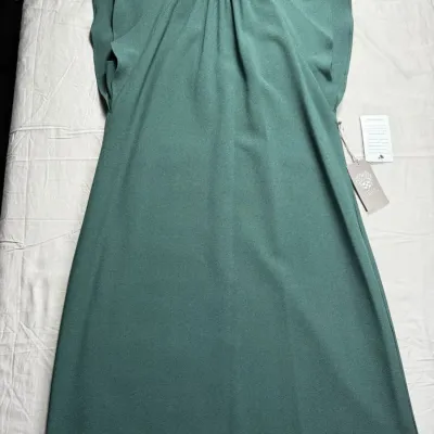 Vince Kamuto Ruffle Cap Sleeve Green Dress Size 10