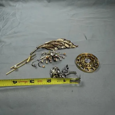 Vintage 5 pieces Brooch Pin Lot
