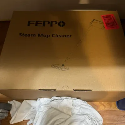 Feppo Steam Mop Cleaner, boxed in original cardboard packaging.