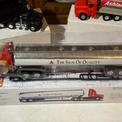 Sale Photo Thumbnail #104: Citgo "The Sign of Quality" die-cast tanker truck toy by Equity Marketing in its original box, 1998.