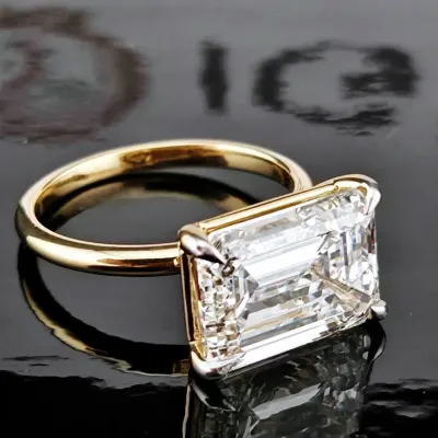 7.20ct Lab Diamond 18k Gold Statement Ring W/ IGI Report