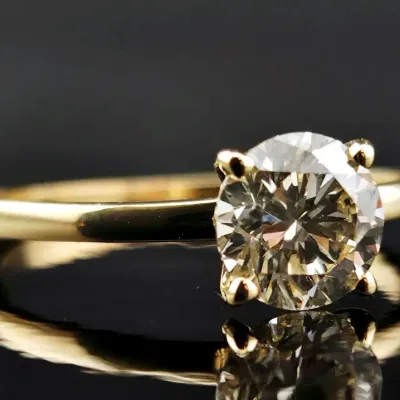 1.03ct Diamond 14k Gold Solitaire Ring