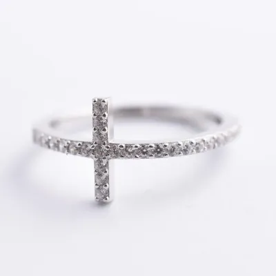 Serling Silver Cross Ring