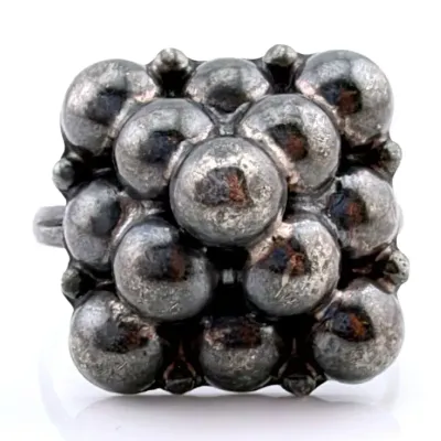 Sterling Silver Cluster Ring