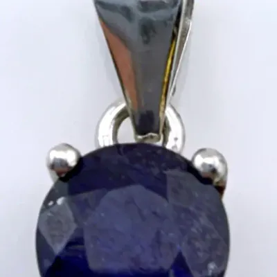 Sapphire Sterling Silver Pendant