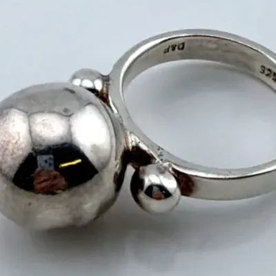 Designer Sterling Silver Ball Ring