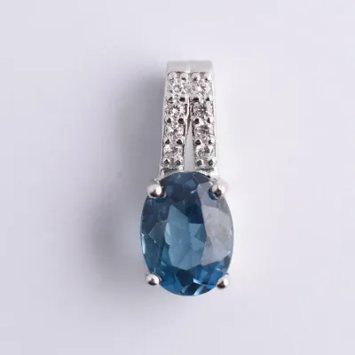 London Blue Topaz Sterling Silver Pendant